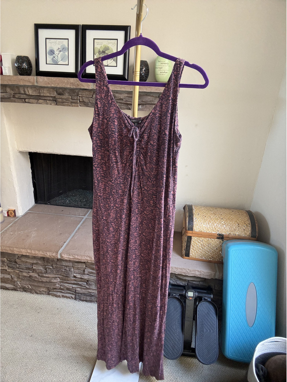 Toad and Co. Purple floral maxi sundress Size XL